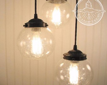 glass pendant chandelier light seeded glass trio flush mount lighting fixture kitchen dining lamp lights antique ceiling by lampgoods - Lighting Fixture Kitchen glass pendant chandelier light seeded glass trio flush mount lighting fixture kitchen dining lamp lights antique ceiling by lampgoods - Lighting Fixture Kitchen