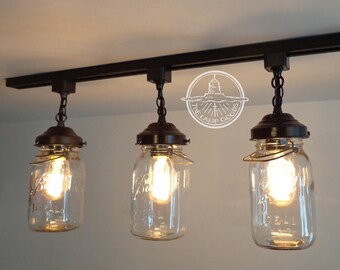 track lighting chandelier contemporary mason jar track lighting with vintage quarts flush mount ceiling light fixture etsy track lighting chandelier contemporary mason jar track lighting with vintage quarts flush mount ceiling light fixture etsy