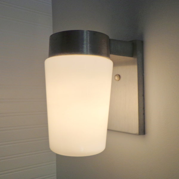 Mid-Century Wall SCONCE Lamp of Brushed Aluminum Extra LARGE Light