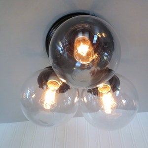 Biddeford II. Flush Mount Ceiling Lights Modern Lighting Fixture Chain Trio image 4