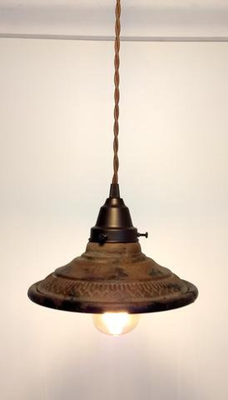 Rustic INDUSTRIAL Pendant Light Chandelier Ceiling Lighting Farmhouse Kitchen Glass Island LampGoods