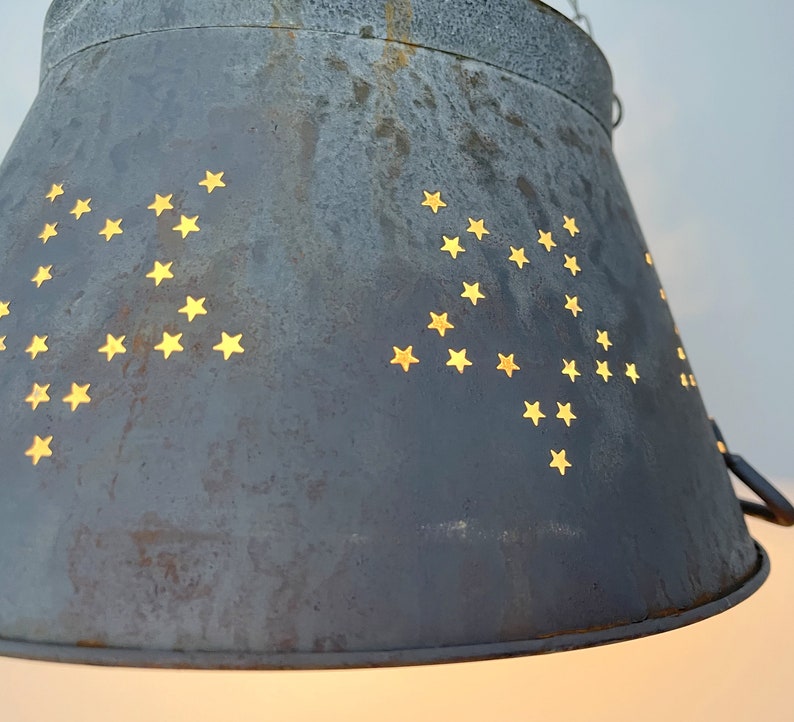 colander chandelier