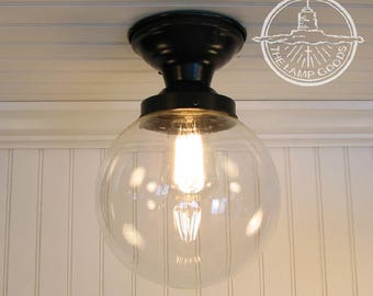 Biddeford. Glass Lighting SEMI-FLUSH Ceiling Light Fixture Kitchen Mount Bathroom Pendant Chandelier Island Modern by LampGoods