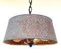 Ornate Copper Farmhouse Chandelier Light Dining Room Lighting Fixture Flush Mount Metal Kitchen Bathroom Cabin Cottage Lodge Office AirBnb