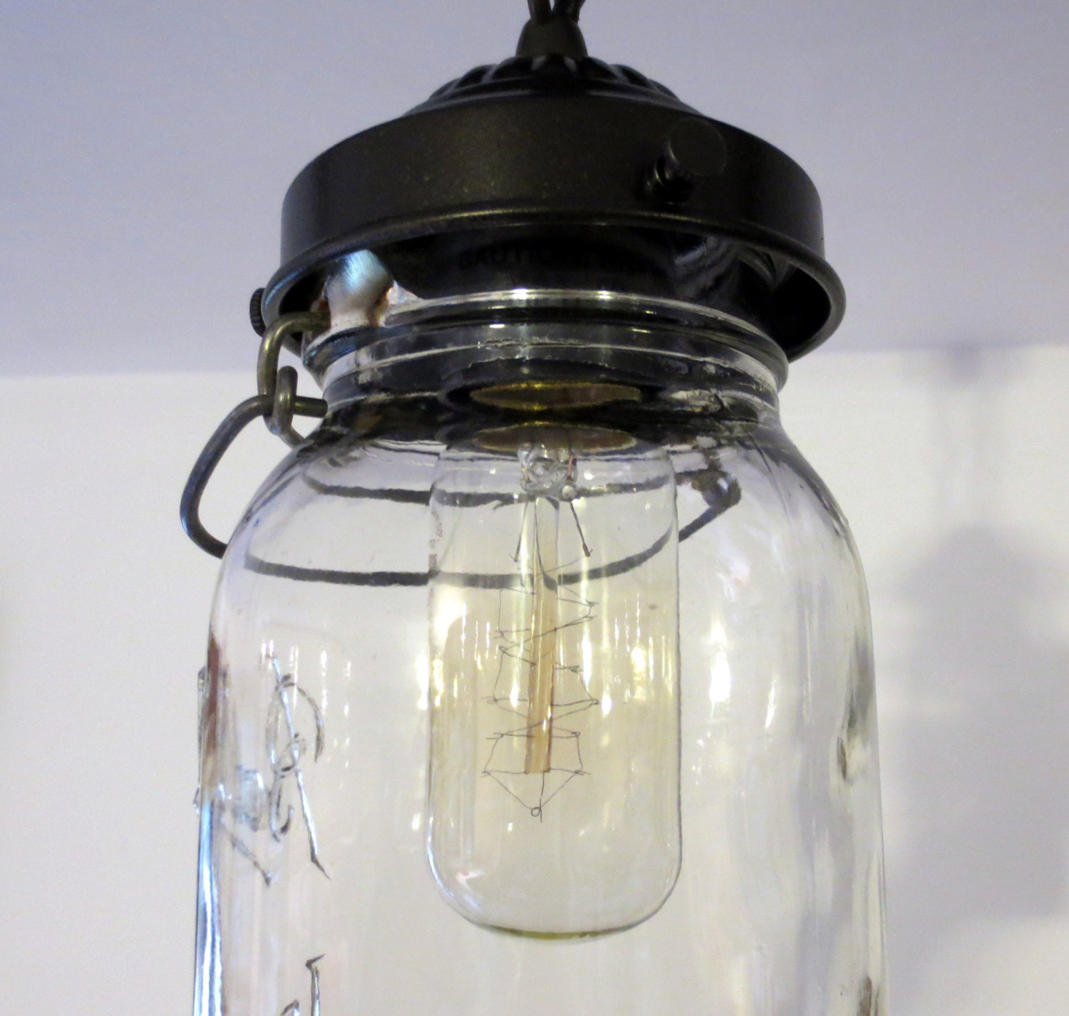 Mason Jar Light Fixture Bulb for Jar Lights Antique Inspired Etsy