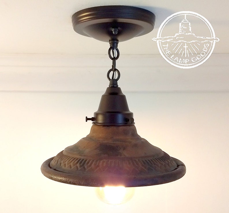 Rustic Flush Mount Ceiling Lighting Farmhouse Kitchen Glass Island Lampgoods