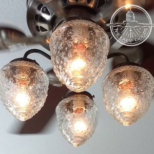 Ceiling Fan Light Kit of Acorn Antique Glass Lighting - Chandelier Lamp Flush Mount Fixture Farmhouse Track Fan Glass Kitchen Lamp Goods