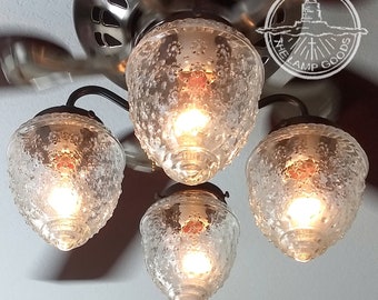Ceiling Fan Light Kit of Acorn Antique Glass Lighting - Chandelier Lamp Flush Mount Fixture Farmhouse Track Fan Glass Kitchen Lamp Goods