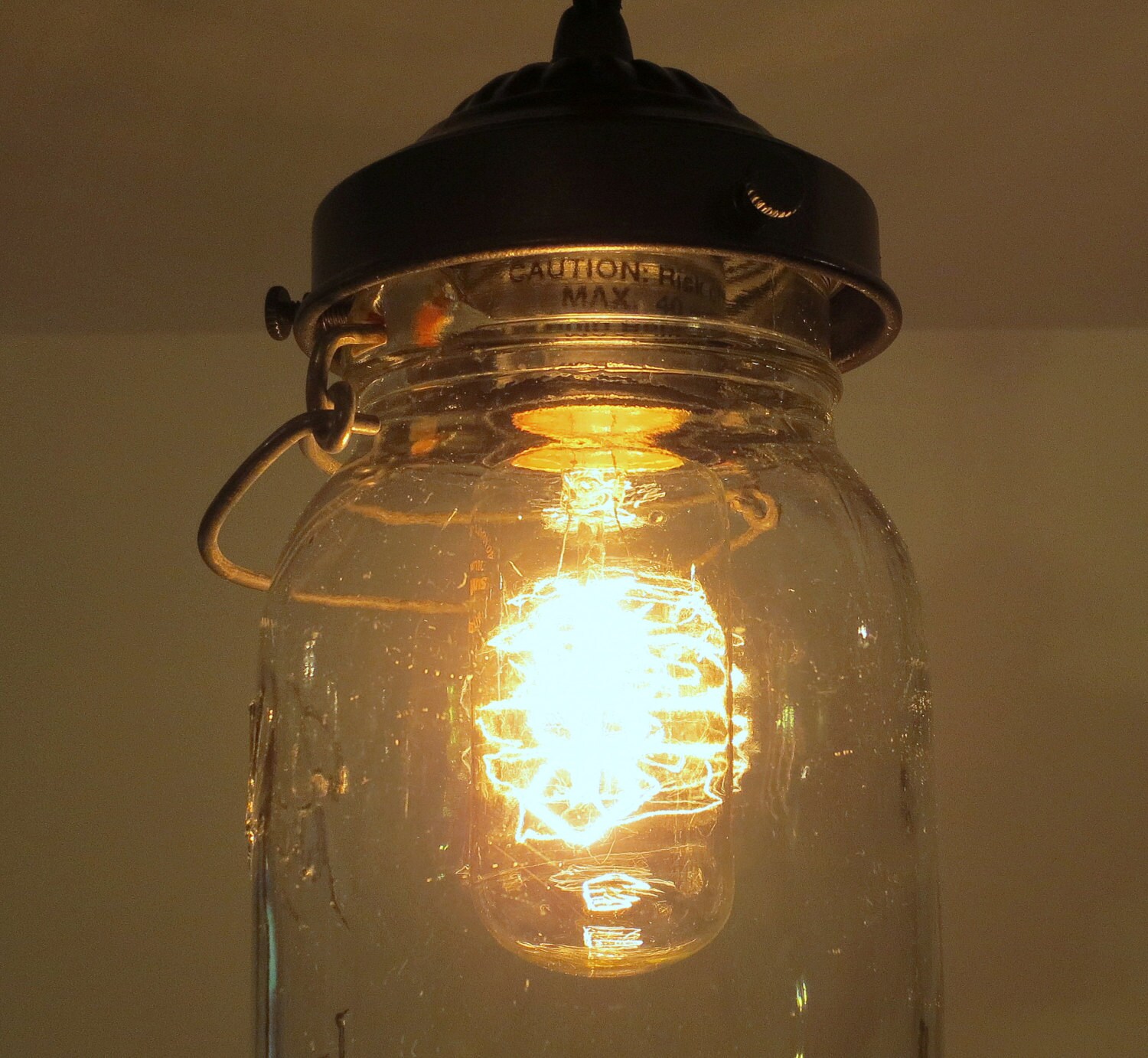 Mason Jar Light Fixture Bulb for Jar Lights Antique Inspired Etsy