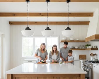 Original Salvaged 1900s Schoolhouse Pendant | Classic Farmhouse Antique Ceiling Light