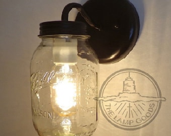 Mason Jar Wall SCONCE Lighting Fixture -Farmhouse Bathroom Vanity Flush Mount Light Lamp Pendant Chandelier Track Fan Rustic Country Kitchen