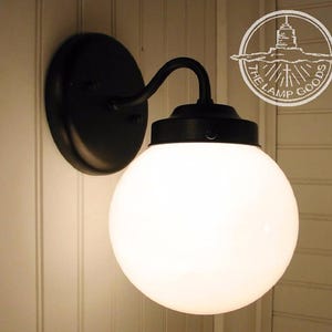 WALL SCONCE Lighting Opal Milk Glass Light Fixture Schoolhouse Lamp Modern Vanity Bathroom Kitchen Bedroom Industrial Restaurant Dining Room
