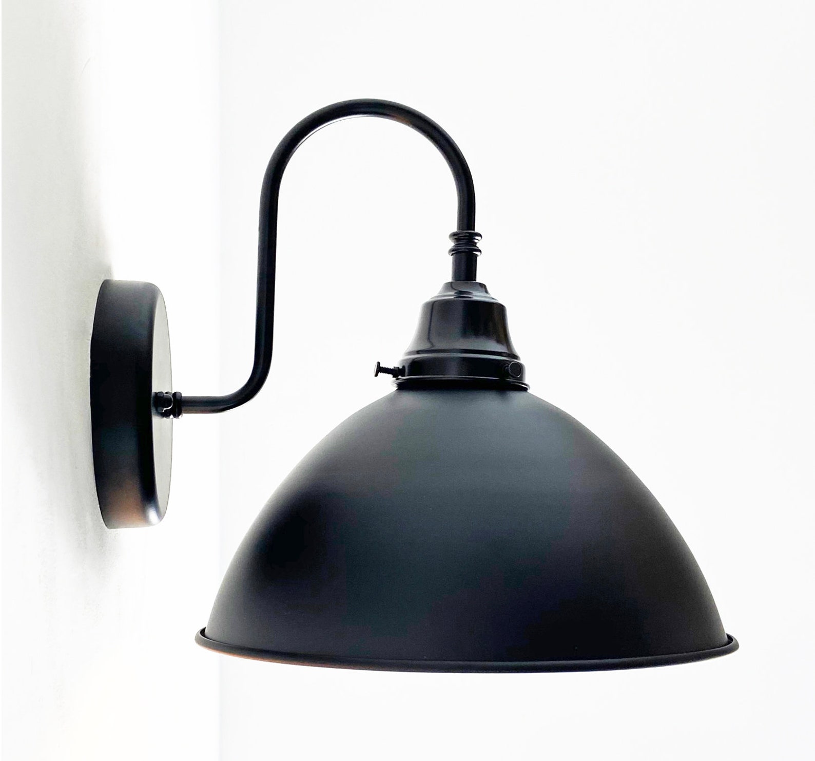Large Black Wall SCONCE Modern Farmhouse Lighting Enamel - Etsy