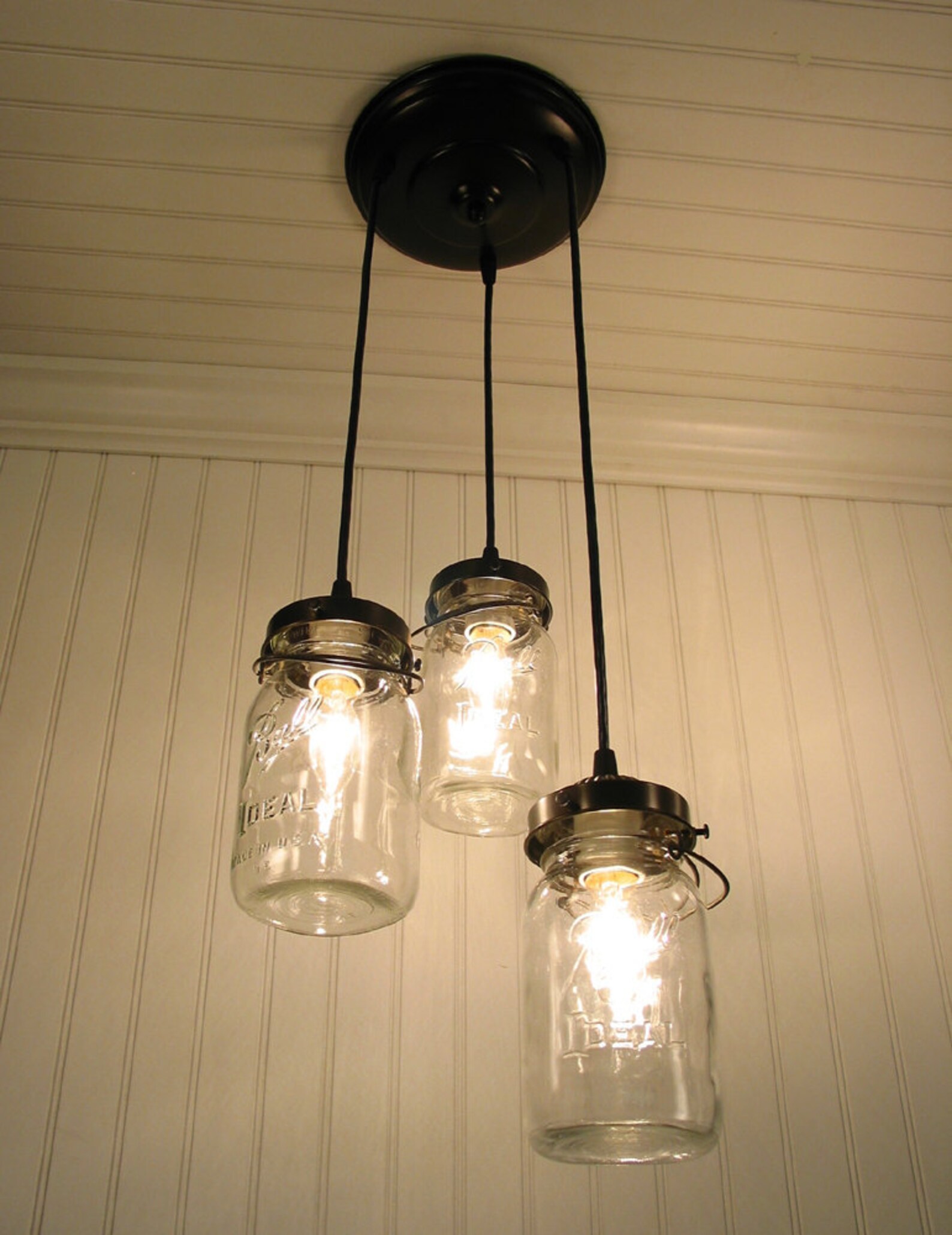 Mason Jar Light Fixture Vintage Canning Jar CHANDELIER Pendant Etsy