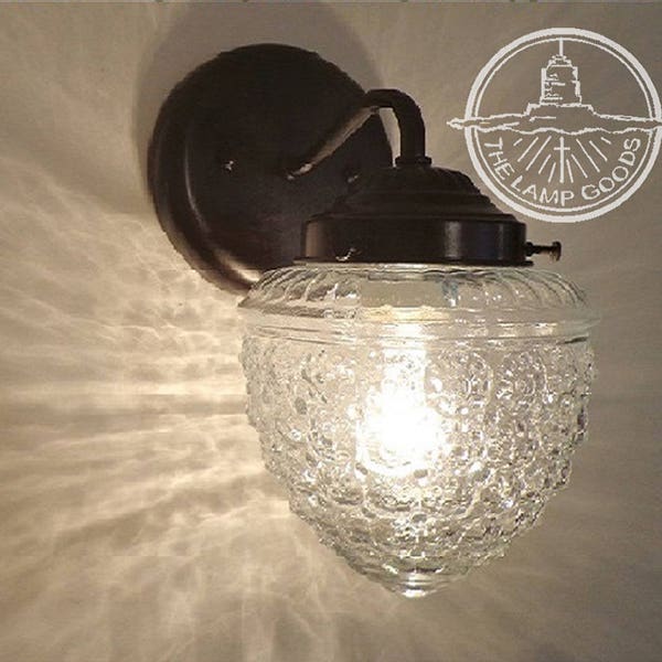 Acorn Antique Glass WALL SCONCE Light Fixture is Vintage Inspired Lighting for Bathroom Lights Vanity Kitchen Ideas Farmhouse Style Cottage