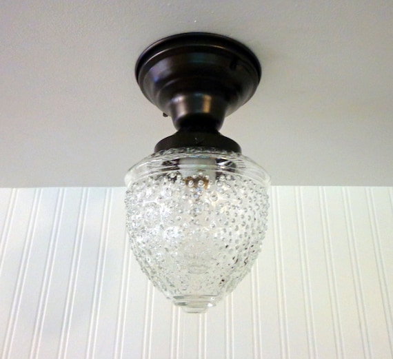 Clear globe flush mount light deals