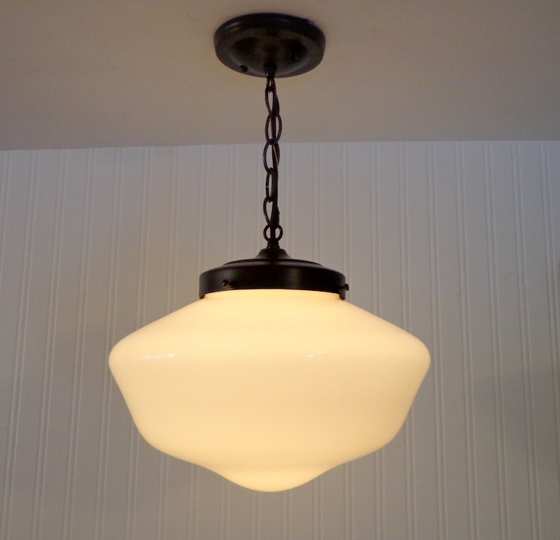 Machias. LARGE Replica Schoolhouse PENDANT LIGHT Fixture with Etsy