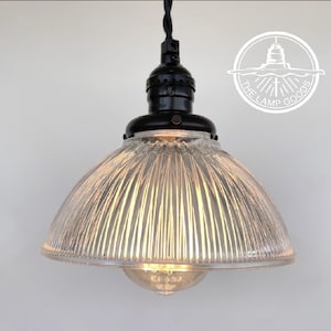 Factory Antique 1940&#39;s Holophane Pendant Light of Vintage Glass Lighting Cotton Wire Hanging Bathroom Kitchen Lighting Fixtures Illumination