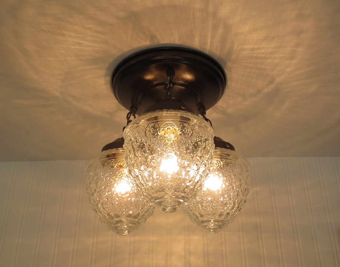 Island Falls. Ceiling Lighting Fixture Chain Trio Chandelier Etsy