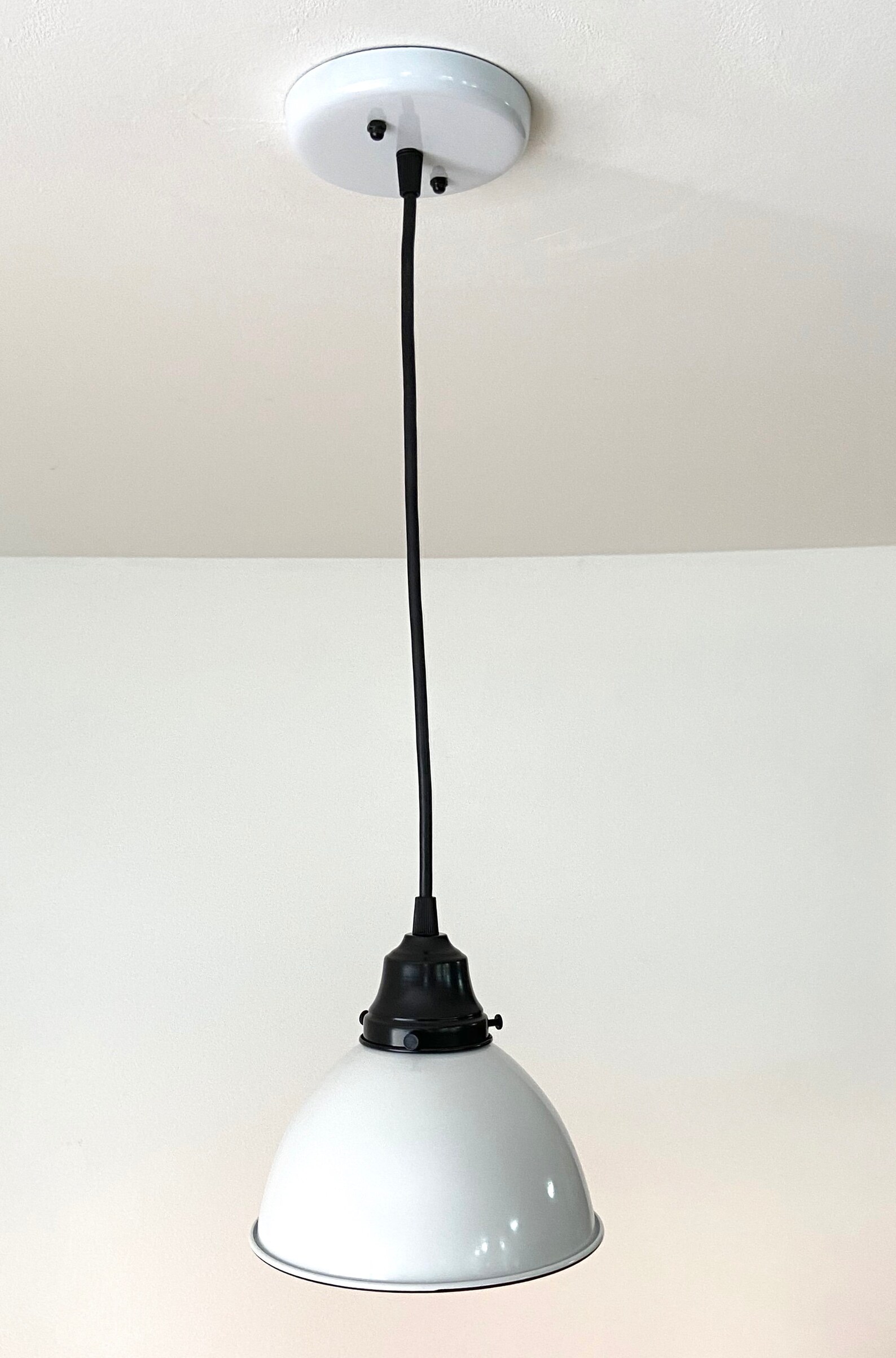 Modern Farmhouse White Pendant Light - Flush Mount Ceiling Lighting ...