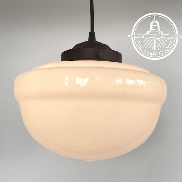 Opal Milk Glass Acorn PENDANT Light - Antique Ceiling Lighting Hanging Lamp Farmhouse Vintage Country Flush Mount Kitchen Glass LampGoods