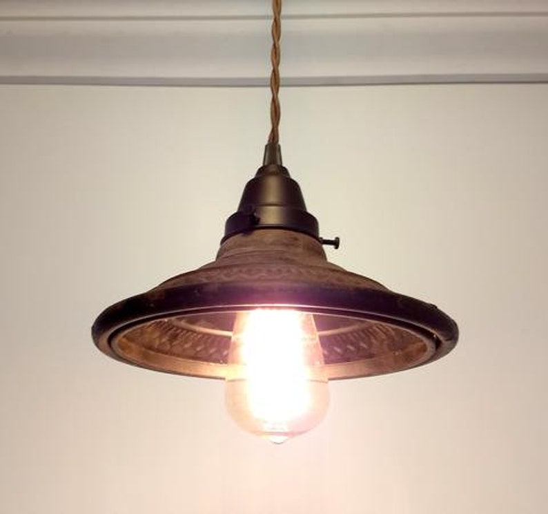 Rustic INDUSTRIAL Pendant Light Chandelier Ceiling Lighting Farmhouse Kitchen Glass Island LampGoods