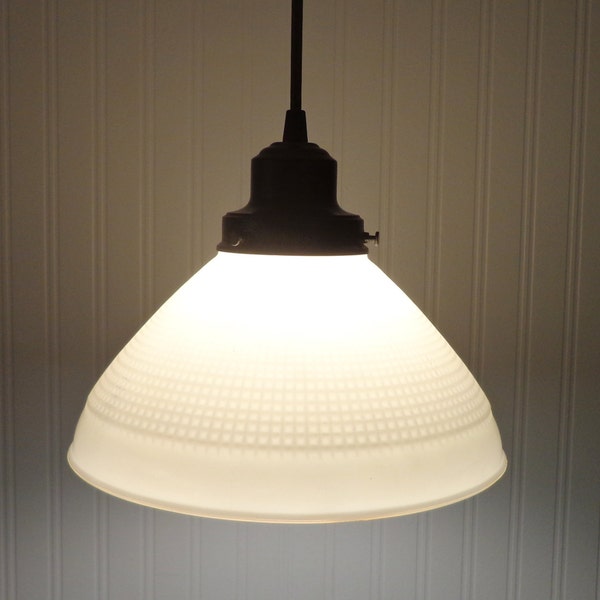 Vintage Milk Glass PENDANT Light Hanging Fixture Kitchen