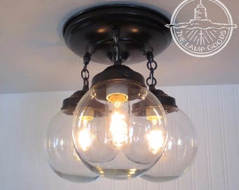 Biddeford II. Flush Mount Ceiling Lights Modern Lighting Fixture Chain Trio