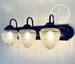 Clear Glass Lighting Vanity Trio - Antique Bathroom Light Fixtures Wall Mount Farmhouse Kitchen Bathroom Ceiling Chandelier Hanging Lamp