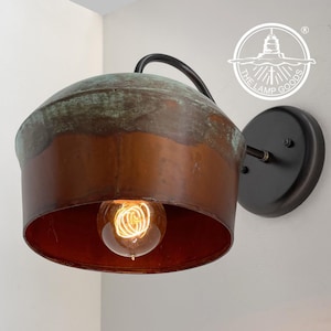 COPPER Handcrafted Rustic Farmhouse Wall Sconce Light -Lighting Fixture Chandelier Kitchen Bathroom Lamp Goods Vanity Cabin Cottage Man Cave
