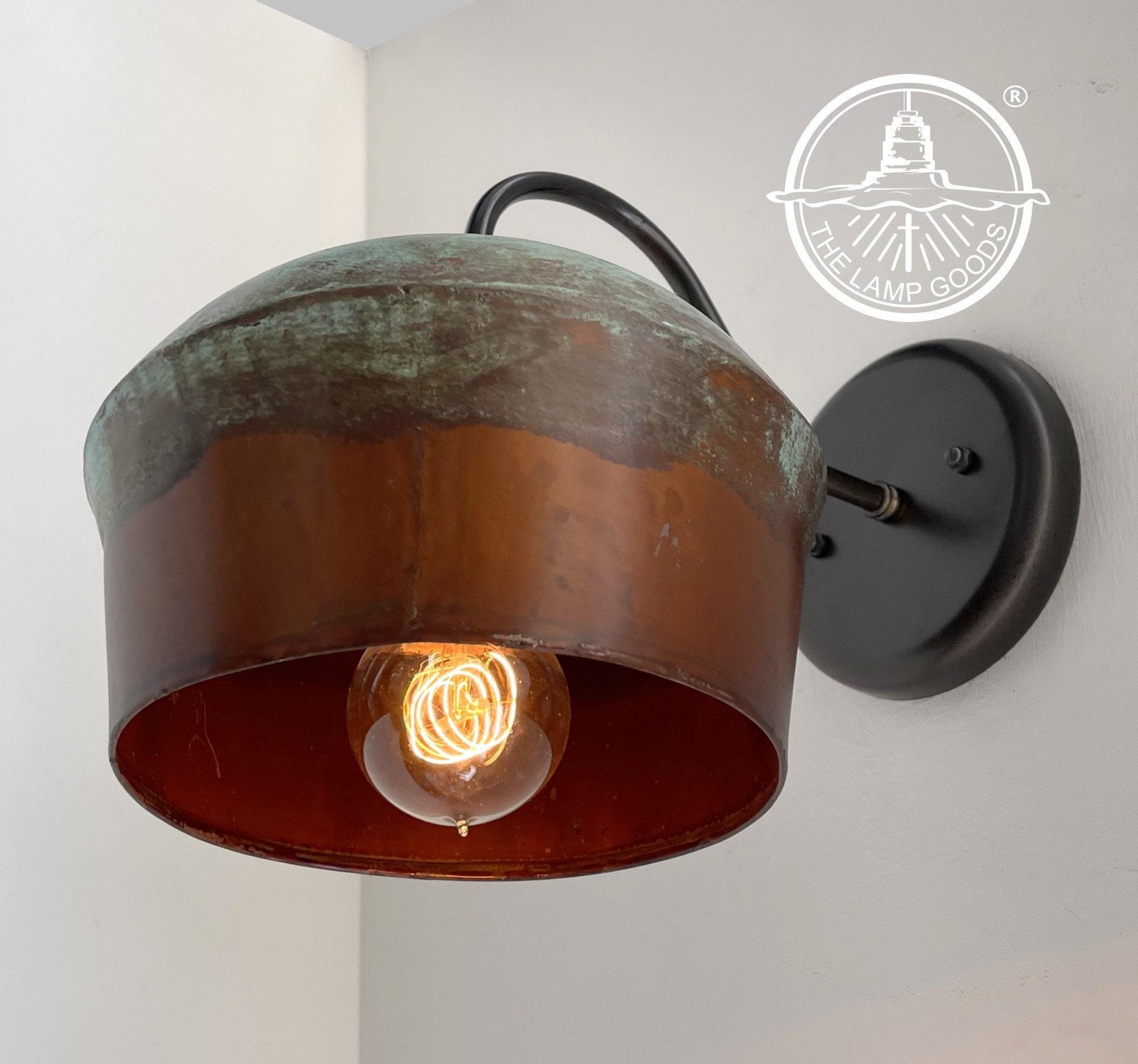 COPPER Handcrafted Rustic Farmhouse Wall Sconce Light -Lighting Fixture Chandelier Kitchen Bathroom Lamp Goods Vanity Cabin Cottage Man Cave