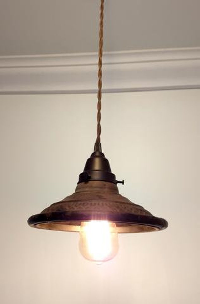 Rustic INDUSTRIAL Pendant Light Chandelier Ceiling Lighting Farmhouse Kitchen Glass Island LampGoods