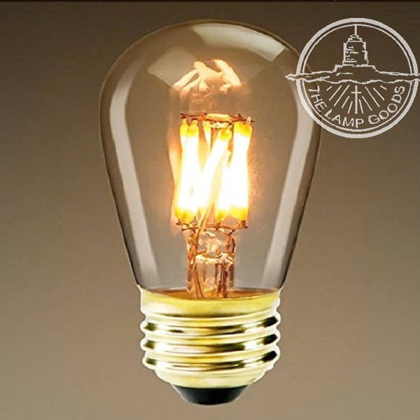 Mason Jar LED Light Bulb for Jar Lights - Antique Inspired Edison LED Light Bulb ONLY - Fits Regular Mouth Mason Jars - 40 watt Equivalent