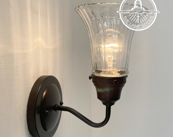 Holophane Antique Glass Wall Sconce Light Fixture Vintage Shade- Lighting Bathroom Dining Kitchen Ceiling Flush Mount Sconce Vanity Lamp