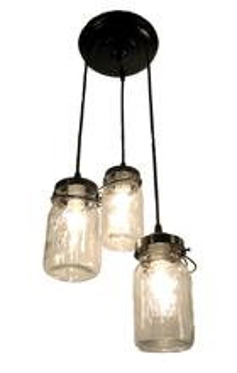 Mason Jar Light Fixture Vintage Canning Jar CHANDELIER Pendant Etsy