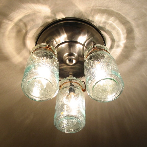 Vintage Canning Jar CEILING LIGHT