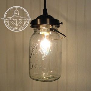 Vintage Antique Mason Jar PENDANT Light - Rustic Farmhouse Chandelier Lighting Fixture Flush Mount Kitchen Island Lamp Hanging Bathroom Ball