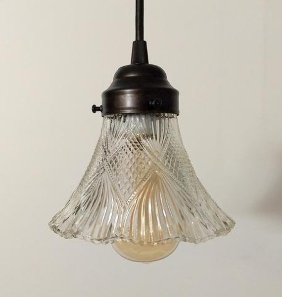 Antique Holophane Glass Pendant Light Fixture Chandelier Lighting Kitchen Island Bathroom Flush Mount Modern Ceiling By Lampgoods - Vintage Holophane Pendant Light Antique Holophane Glass Pendant Light Fixture Chandelier Lighting Kitchen Island Bathroom Flush Mount Modern Ceiling By Lampgoods - Vintage Holophane Pendant Light
