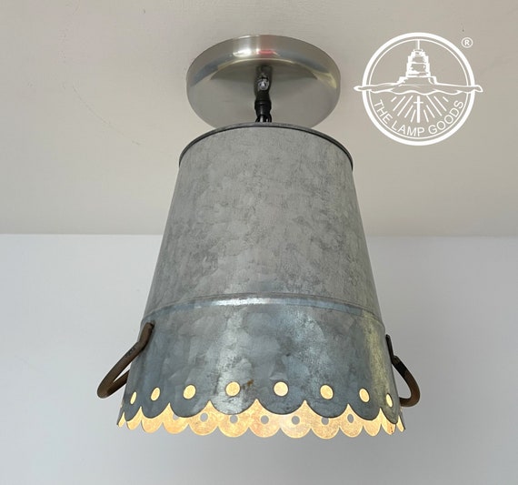 Galvanized ceiling deals light