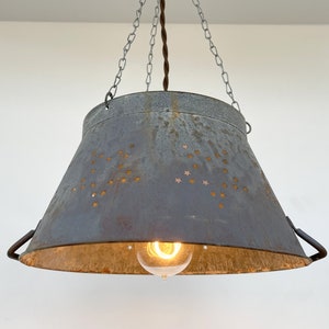 rustic galvanized light fixtures