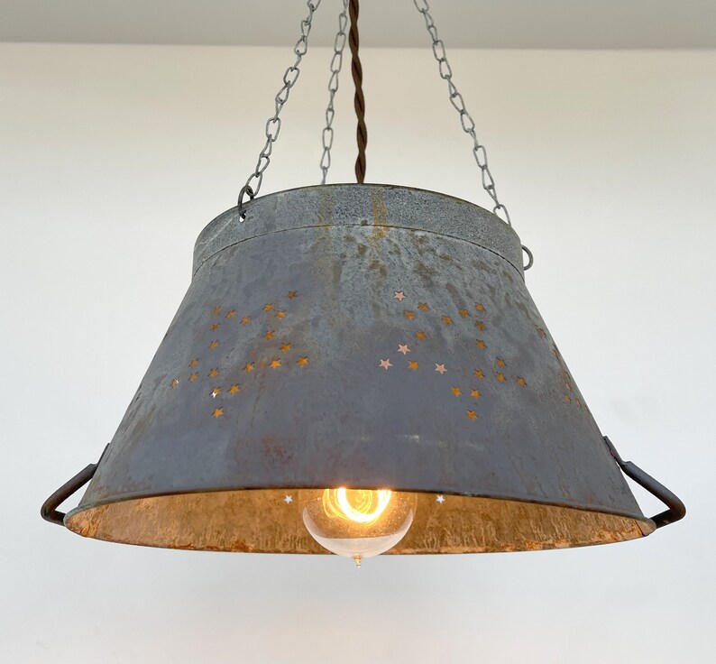 rustic galvanized light fixtures