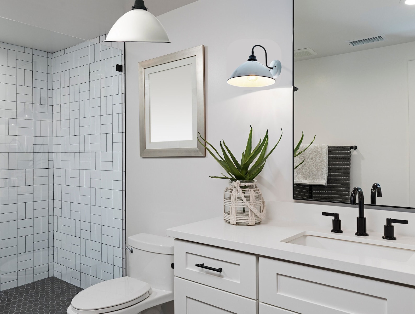 Large White Wall SCONCE Modern Farmhouse Lighting Bathroom - Etsy