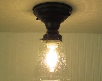 HARDWARE ONLY - Rubbed Bronze Flush Mount with 2 1/4 fitter