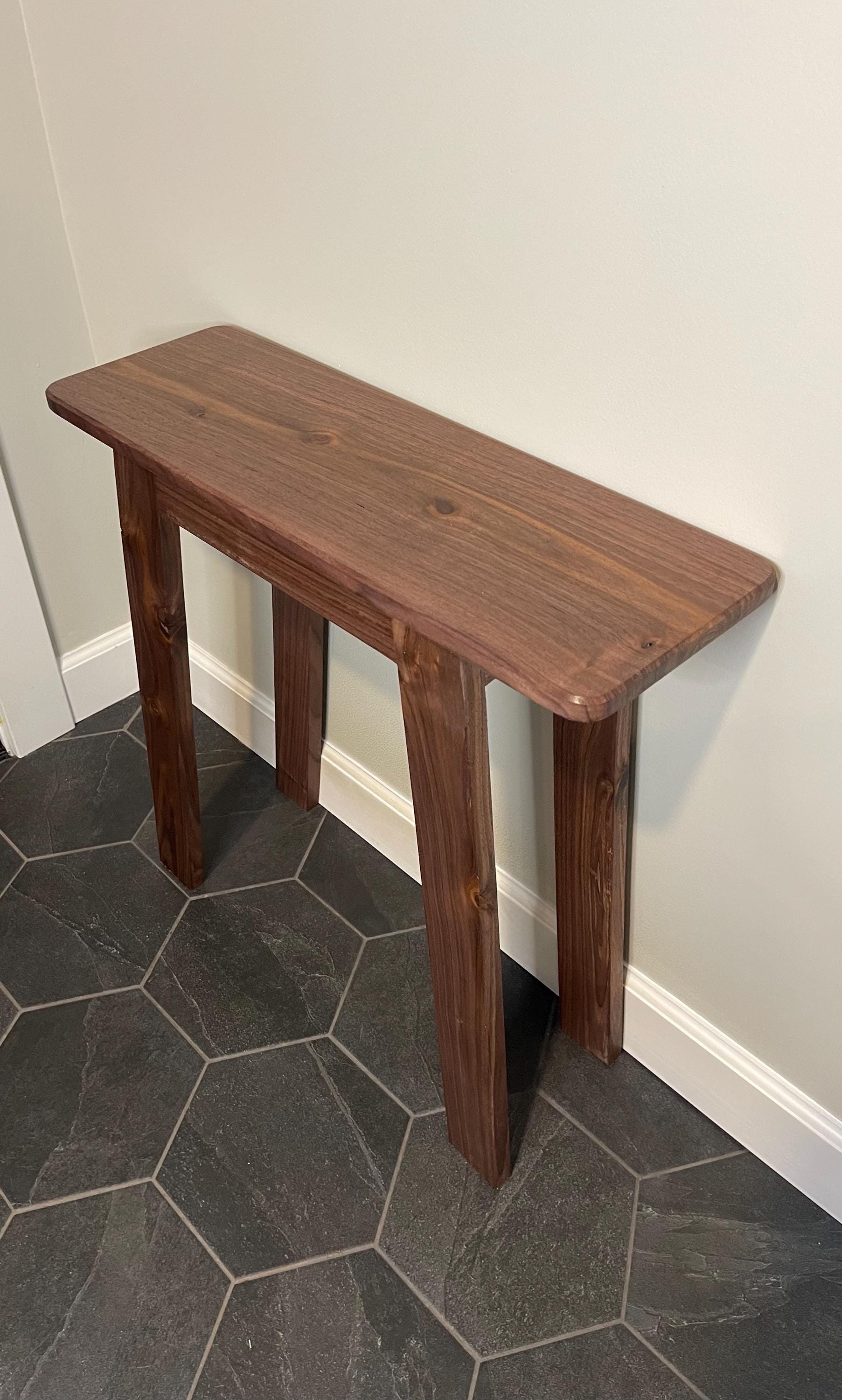 The Z Table- Narrow End Table, Side Table, Night Stand, Plant
