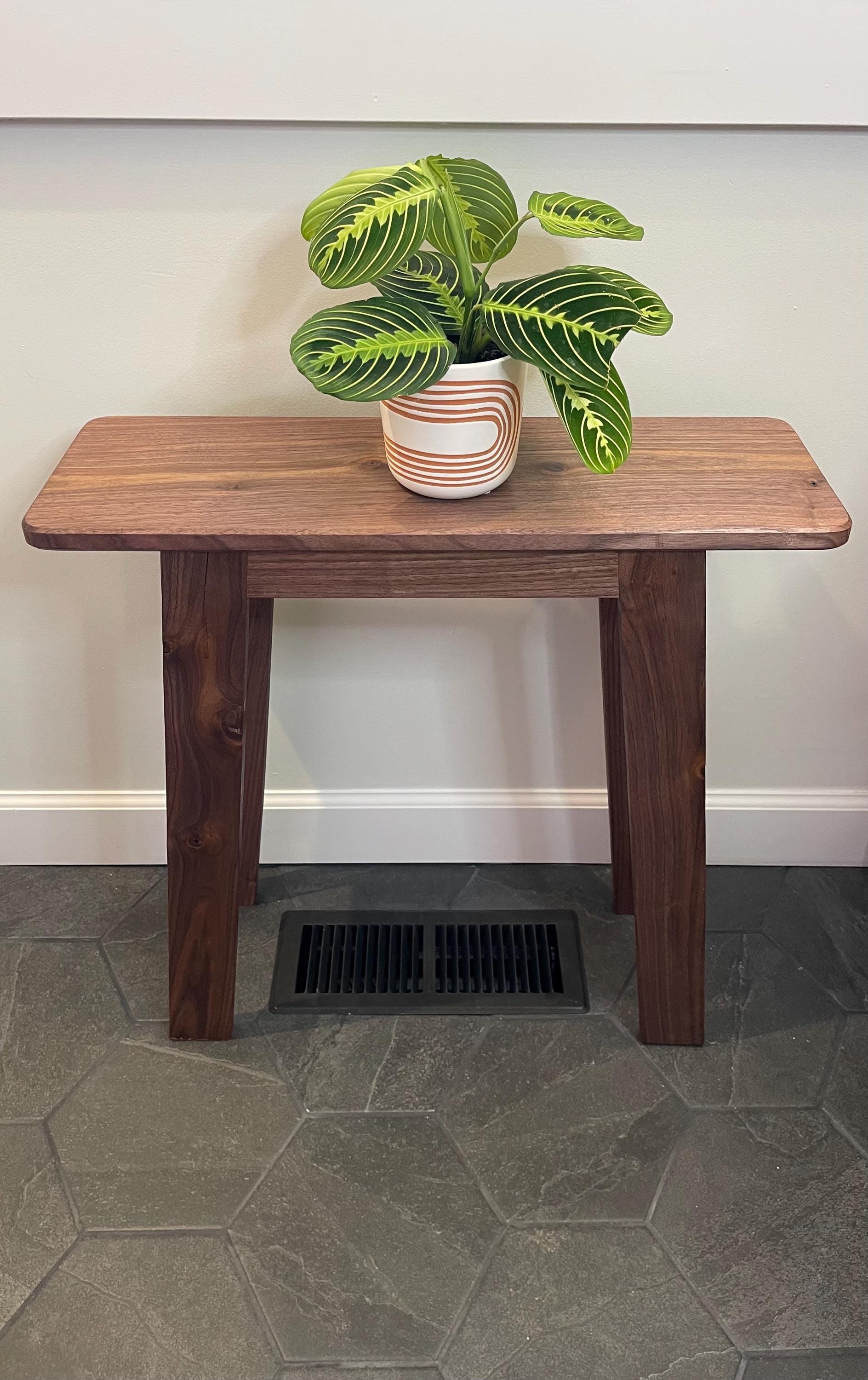 The Z Table- Narrow End Table, Side Table, Night Stand, Plant