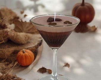 Espresso Martini Candle / Coffee Candle / Espresso Martini Lovers  / espresso crystal glass candle / Coffee Scented Candle