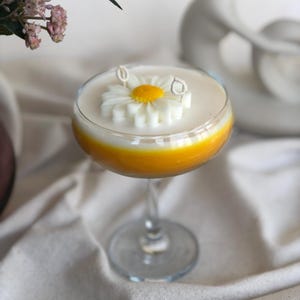Passion Citrus Martini Candle Small Coupe realistic /Citrus Scented Candle/Fruit Martini/ Cocktail Candles/Martini Lovers /Aesthetic Candle/