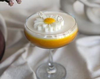Passion Citrus Martini Candle Small Coupe realistic /Citrus Scented Candle/Fruit Martini/ Cocktail Candles/Martini Lovers /Aesthetic Candle/