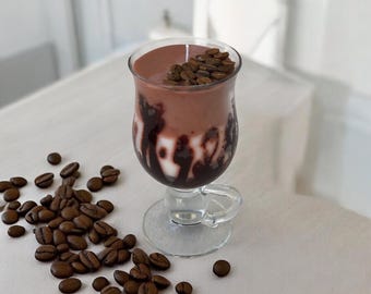 Latte Chocolate Candle/Latte Lovers / Coffee Candle/Drink Candle / Beautiful Candle / Chocolate Mocha/Handmade candle / Surprise gift candle