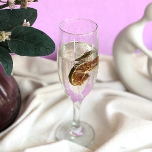 Champagne Glass Candle/Gel Wax Candle/Champagne Showers/Sparkling Wine Candle/ Beverage Candles/White Wine/Martini Lovers/Wine Lovers/